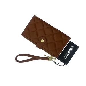NWT Steve Madden Cognac Foldout Wallet book
